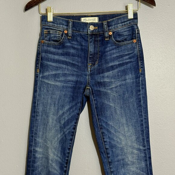 Madewell High Riser Skinny Ankle Slim Jeans Women Size 24 Modern Rock Biker Dark - Picture 8 of 12